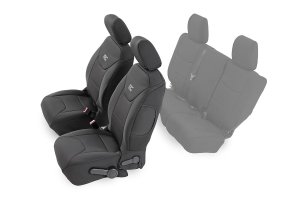 Jeep Wrangler Unlimited Seat Covers - Front - Rough Country - Neoprene - '13-'18 Jeep Wrangler Unlimited Seat Covers - Front - Rough Country - Neoprene - '13-'18